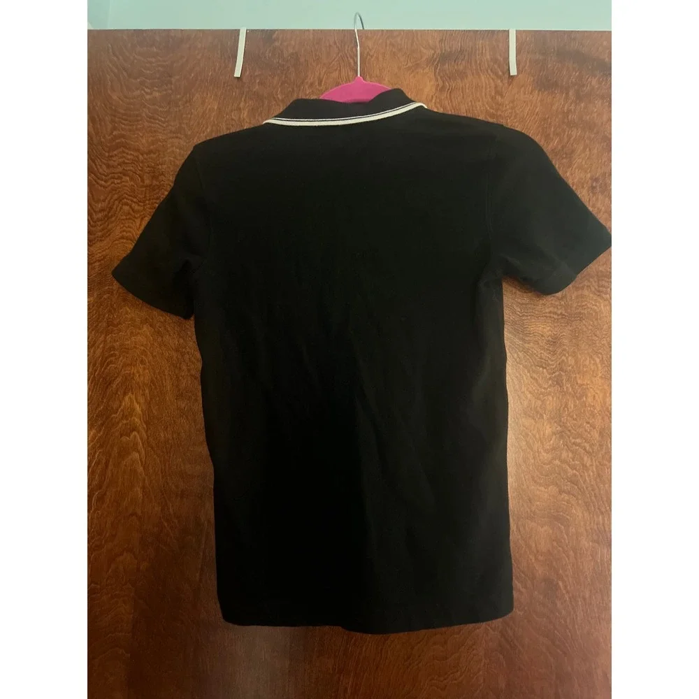 Gap Polo Shirt Kids L 10 Black Star Wars Stormtrooper Tipped Collar